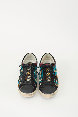 Golden Goose Black & Multicolour Sequin Superstar Sneaker