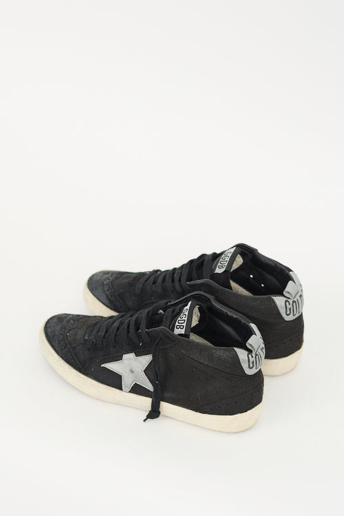 Golden Goose Black Suede Mid Star Sneaker