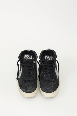 Golden Goose Black Suede Mid Star Sneaker