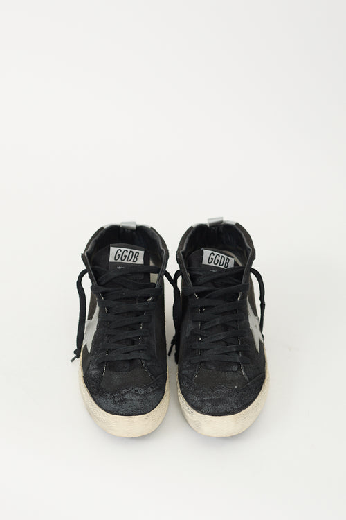 Golden Goose Black Suede Mid Star Sneaker