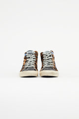 Golden Goose Brown & Multicolour Slide Ponyhair Sneaker