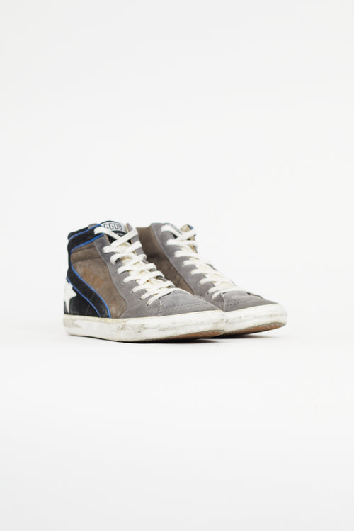 Golden Goose Grey & Multicolour Slide Sneaker