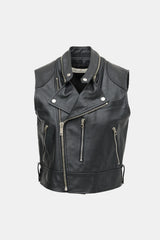 Golden Goose Leather Susie Moto Vest