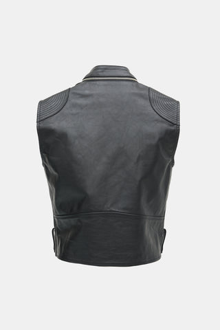 Golden Goose Leather Susie Moto Vest