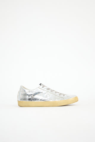 Golden Goose Metallic Leather Superstar Sneaker