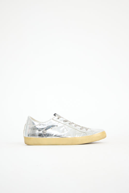 Golden Goose Metallic Leather Superstar Sneaker