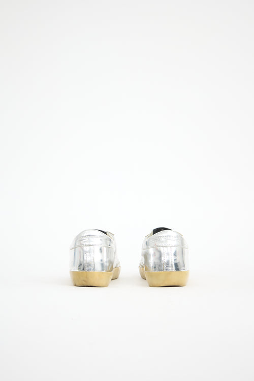 Golden Goose Metallic Leather Superstar Sneaker