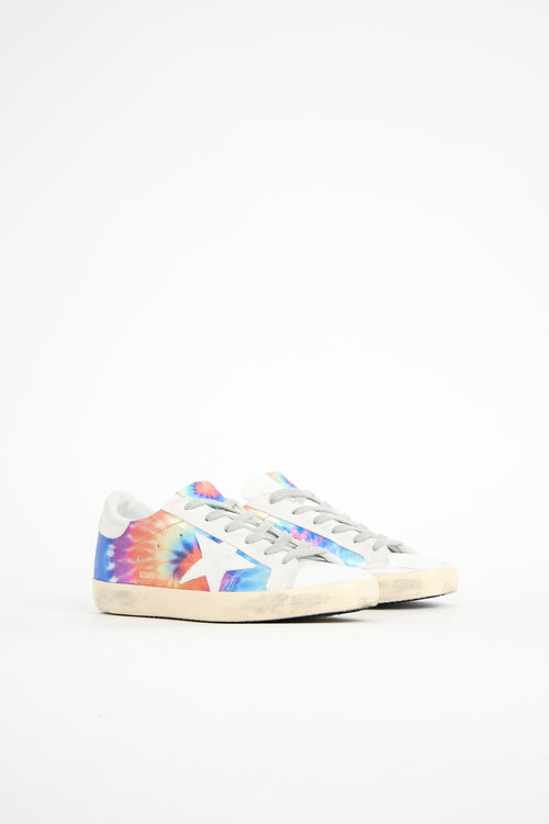 Golden Goose Tie Dye Leather Superstar Sneaker