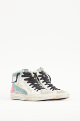 Golden Goose White & Multicolour Glitter Slide Sneaker