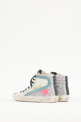 Golden Goose White & Multicolour Glitter Slide Sneaker