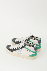 Golden Goose White & Multicolour Canvas Mid Star Sneaker