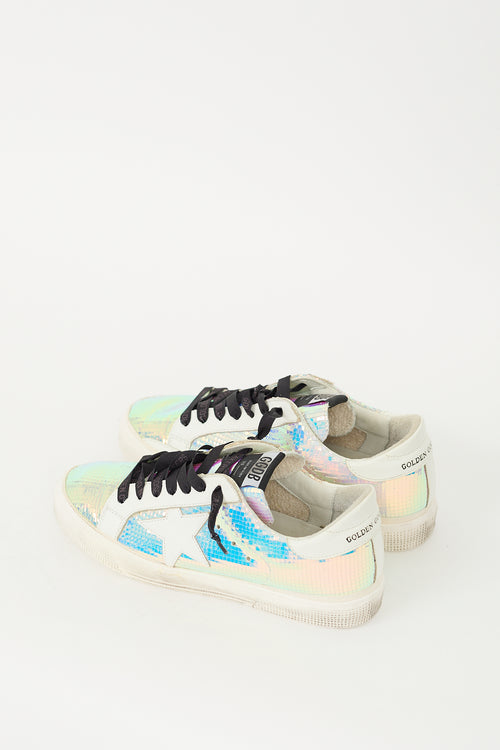 Golden Goose White & Multicolour May Mirror Sneaker