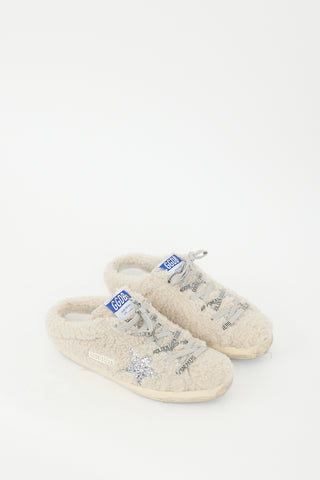 Golden Goose Beige Sherpa Superstar Mule