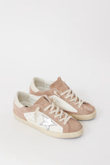 Golden Goose White Leather & Brown Suede Superstar Sneaker