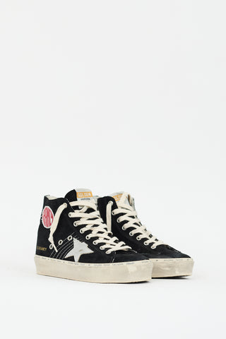 Golden Goose Black Suede Platform Sneaker