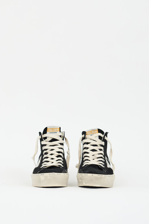 Golden Goose Black Suede Platform Sneaker