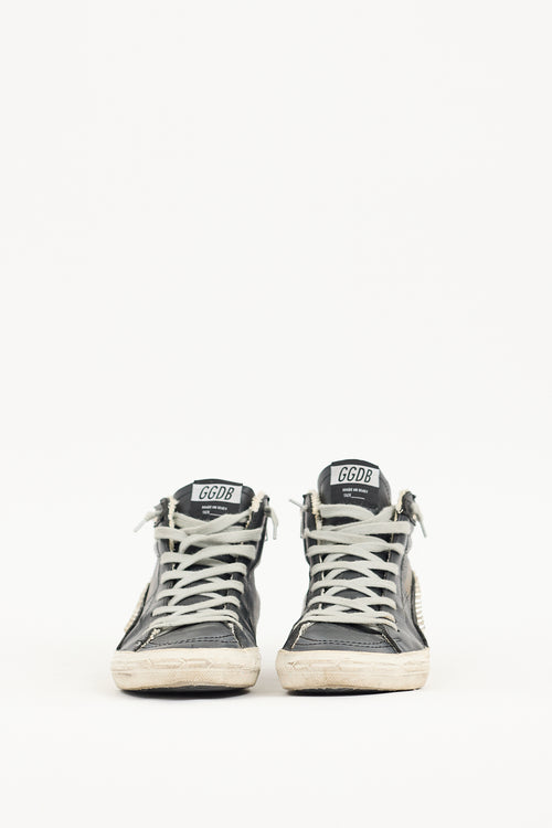 Golden Goose Black Leather Slide Sneaker