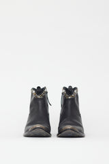 Golden Goose Black Leather Western Boot