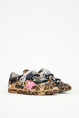 Golden Goose Black & Brown Printed Hair Old School Sneaker