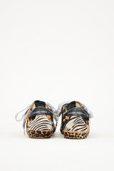 Golden Goose Black & Brown Printed Hair Old School Sneaker