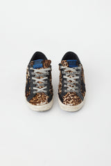 Golden Goose Brown & Black Textured Print Superstar Sneaker