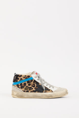 Golden Goose Brown & Grey Hair & Suede Mid Star Sneaker