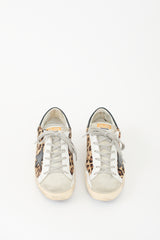 Golden Goose Brown & Multi Textured Print Superstar Sneaker