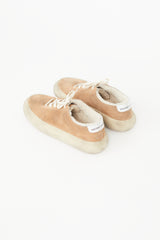 Golden Goose Brown Suede & Shearling Space Star Sneaker