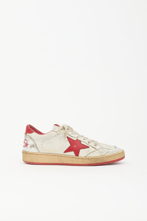 Golden Goose Distressed Leather Ball Star Sneaker