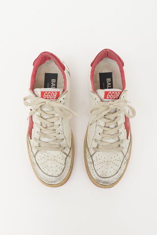 Golden Goose Distressed Leather Ball Star Sneaker