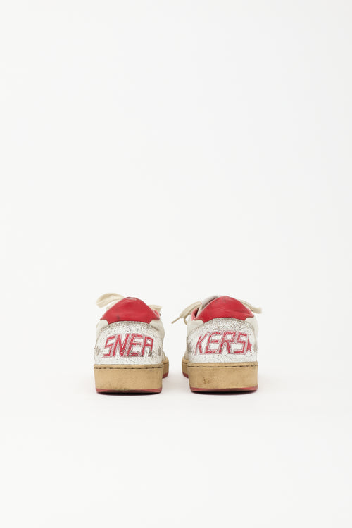 Golden Goose Distressed Leather Ball Star Sneaker