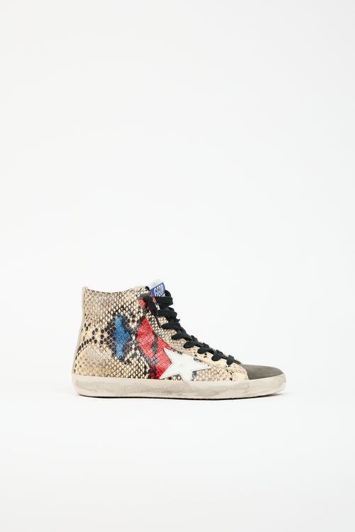 Golden Goose Embossed Leather Francy Sneaker