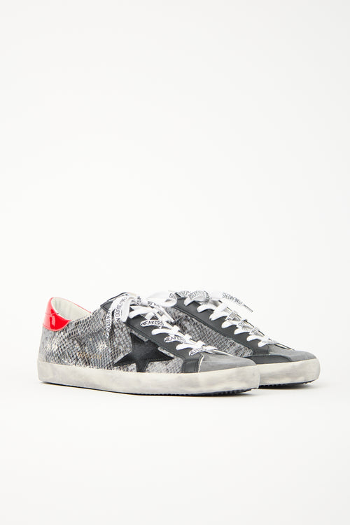 Golden Goose Embossed Leather Superstar Sneaker