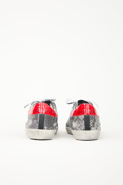 Golden Goose Embossed Leather Superstar Sneaker