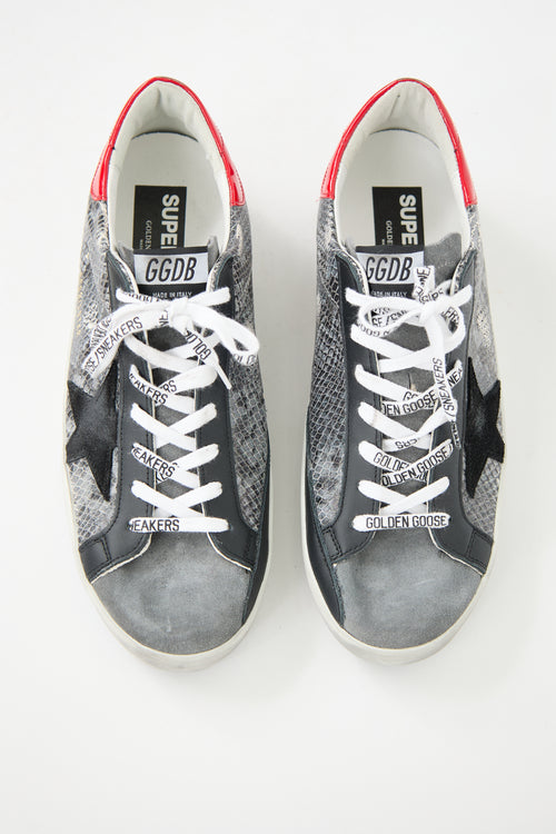 Golden Goose Embossed Leather Superstar Sneaker
