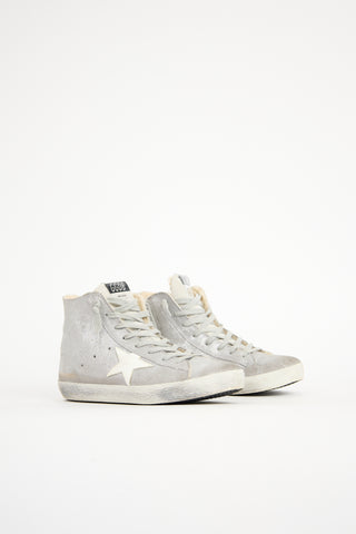 Golden Goose Glitter Shearling Francy Sneaker