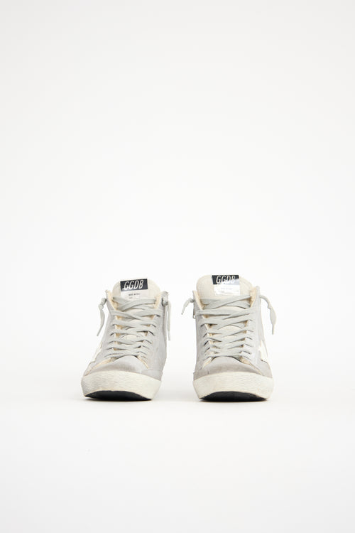 Golden Goose Glitter Shearling Francy Sneaker