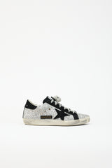 Golden Goose Glitter & Suede Super Star Sneaker