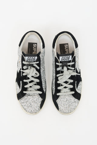 Golden Goose Glitter & Suede Super Star Sneaker