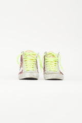 Golden Goose Grey & Pink Textured Francy Sneaker