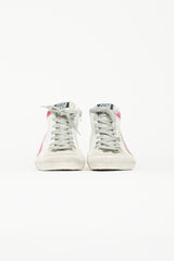 Golden Goose Grey Metallic Slide High Top Sneaker