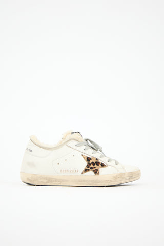 Golden Goose Leather & Shearling Superstar Sneaker