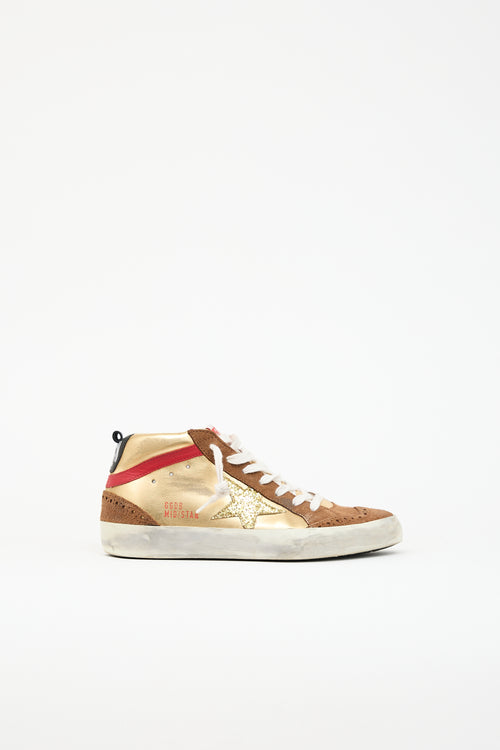 Golden Goose Leather & Suede Mid Star Sneaker