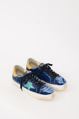 Golden Goose Navy & Multicolour Velvet May Sneaker