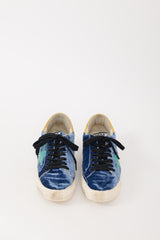 Golden Goose Navy & Multicolour Velvet May Sneaker