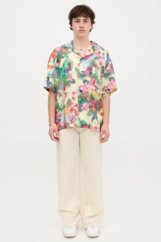 Golden Goose Satin Hawaiian Shirt