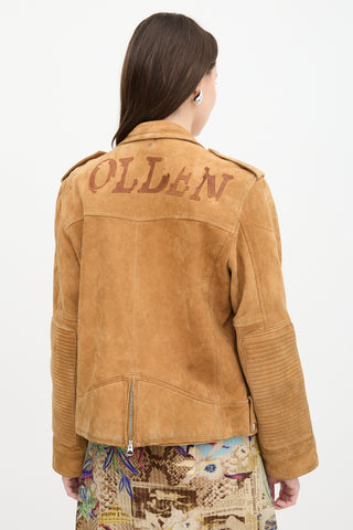 Golden Goose Suede Biker Jacket