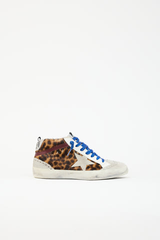 Golden Goose Suede Printed Mid Star Sneaker