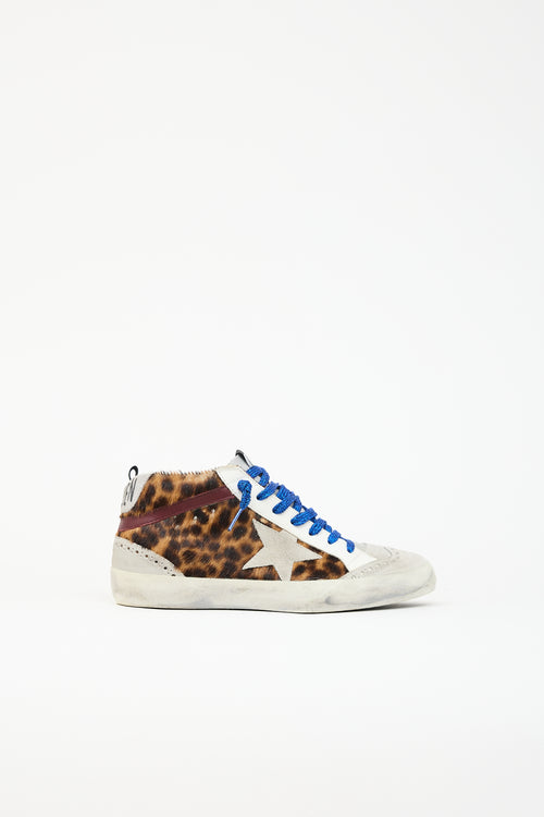 Golden Goose Suede Printed Mid Star Sneaker