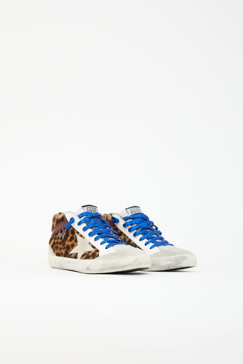 Golden Goose Suede Printed Mid Star Sneaker